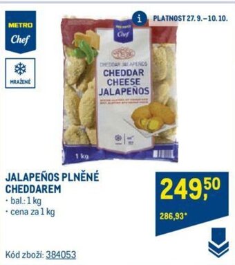 Makro JALAPEÑOS PLNĚNÉ CHEDDAREM nabídka