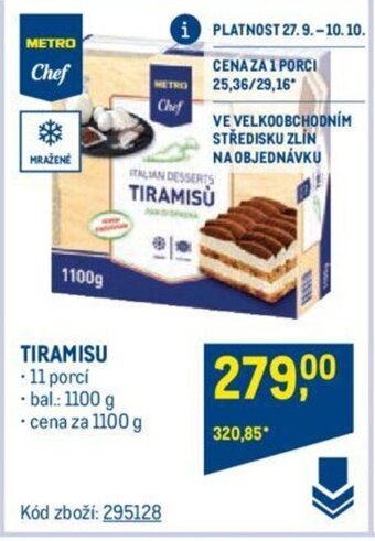 Makro TIRAMISU nabídka