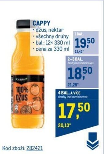 Makro CAPPY 330 ml nabídka