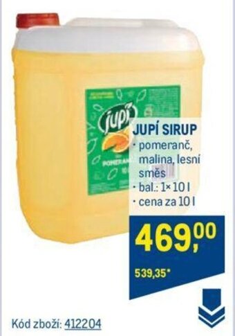 Makro JUPÍ SIRUP 10 L. nabídka