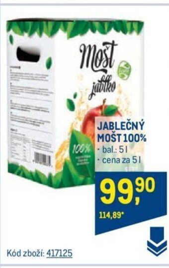 Makro JABLEČNÝ MOŠT 100% nabídka