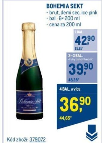 Makro BOHEMIA SEKT 200 ml nabídka
