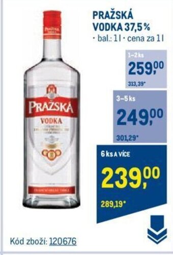 Makro PRAŽSKÁ VODKA 37,5% nabídka