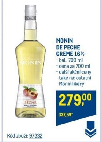 Makro MONIN DE PECHE CREME 16% nabídka