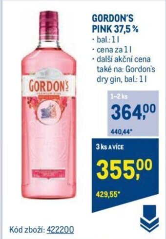 Makro GORDON'S PINK 37,5% nabídka