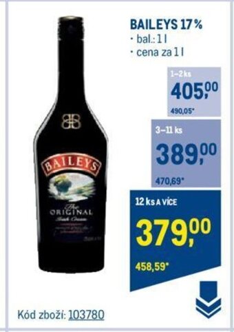Makro BAILEYS 17% nabídka