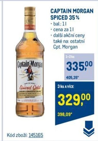 Makro CAPTAIN MORGAN SPICED 35% nabídka