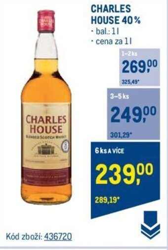 Makro CHARLES HOUSE 40% nabídka