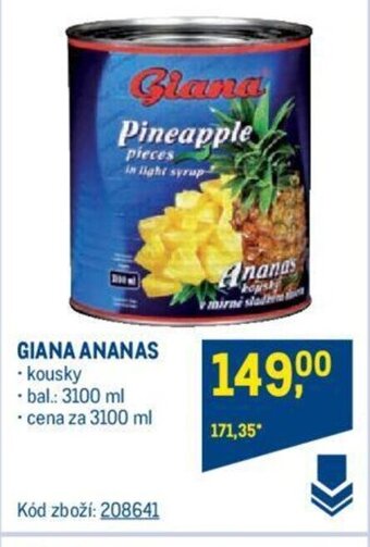 Makro GIANA ANANAS nabídka