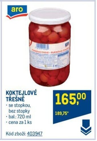 Makro KOKTEJLOVÉ TRESNE nabídka