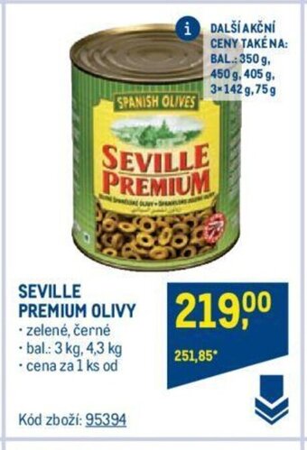 Makro SEVILLE PREMIUM OLIVY nabídka