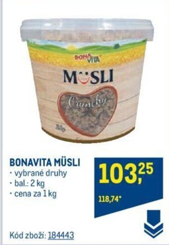 Makro BONAVITA MÜSLI nabídka