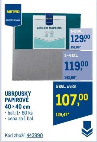 Makro UBROUSKY PAPÍROVÉ 40 x 40 cm nabídka