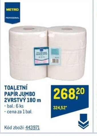 Makro TOALETNÍ PAPÍR JUMBO 2VRSTVÝ 180 m nabídka