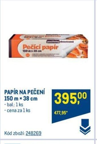 Makro PAPÍR NA PEČENÍ 150 m x 38 cm nabídka