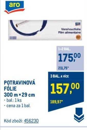 Makro POTRAVINOVÁ FOLIE 300 m x 29 cm nabídka