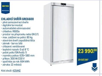 Makro CHLADICÍ SKŘÍŇ GRE6600 nabídka