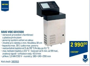 Makro SOUS VIDE GSV1500 nabídka