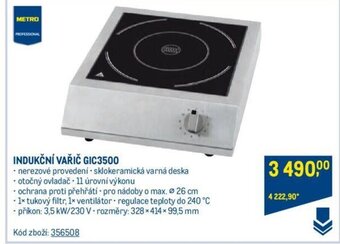 INDUKČNÍ VAŘIČ GIC3500