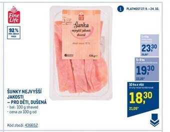 Makro ŠUNKY NEJVYŠŠÍ JAKOSTI - PRO DĚTI, DUŠENÁ nabídka