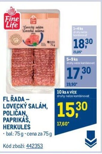 Makro FL ŘADA LOVECKÝ SALÁM POLIČAN PAPRIKÁŠ, HERKULES nabídka