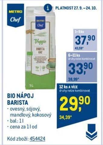 Makro BIO NÁPOJ BARISTA nabídka