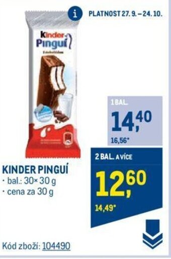 Makro KINDER PINGUÍ nabídka