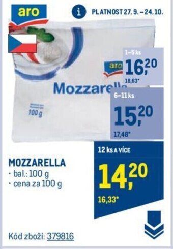 Makro Aro MOZZARELLA nabídka