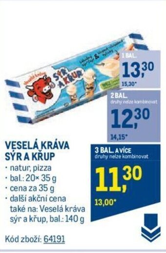 Makro VESELÁ KRÁVA SÝR A KŘUP nabídka