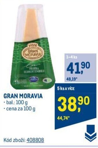 Makro GRAN MORAVIA 100 g nabídka