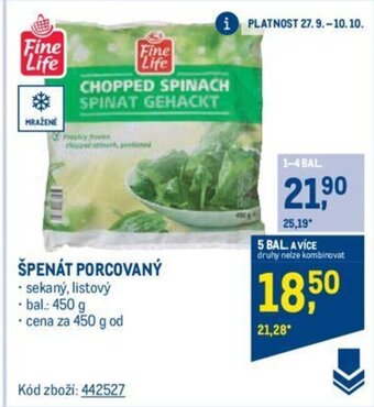 Makro ŠPENÁT PORCOVANÝ nabídka