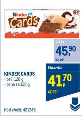Makro KINDER CARDS nabídka
