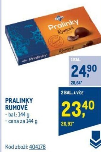 Makro PRALINKY RUMOVÉ nabídka