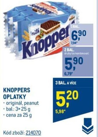 Makro KNOPPERS OPLATKY nabídka