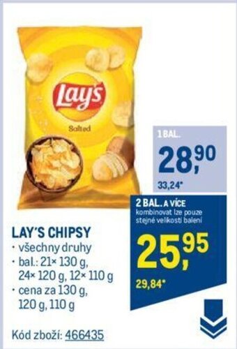 Makro LAY'S CHIPSY nabídka