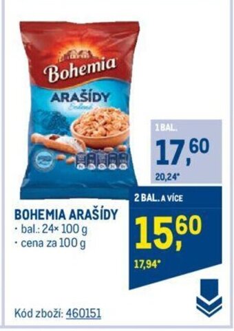 Makro BOHEMIA ARAŠÍDY nabídka