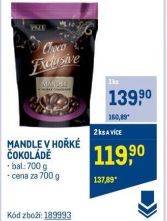Makro MANDLE V HORKÉ ČOKOLÁDĚ nabídka