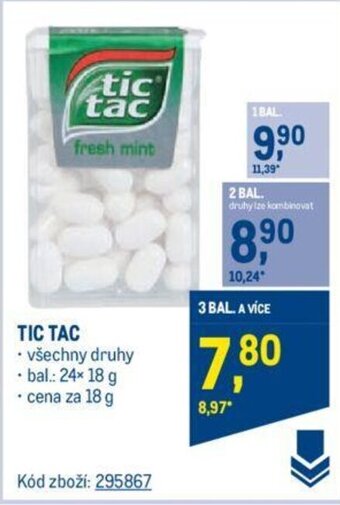 Makro TIC TAC nabídka