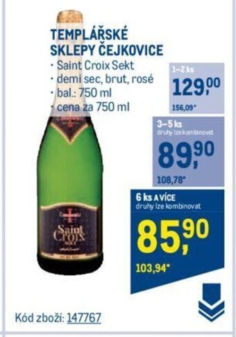 Makro TEMPLÁŘSKÉ SKLEPY ČEJKOVICE nabídka