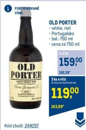Makro OLD PORTER nabídka