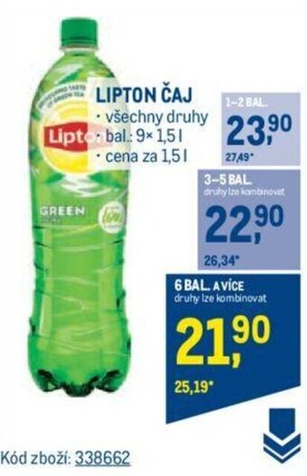 Makro LIPTON ČAJ nabídka