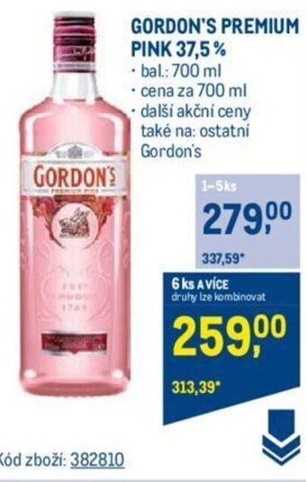 Makro GORDON'S PREMIUM PINK 37,5% nabídka