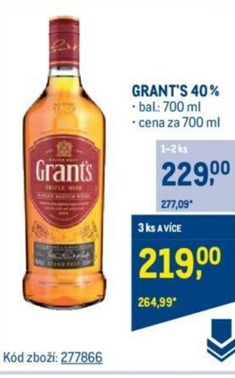 Makro GRANT'S 40% nabídka