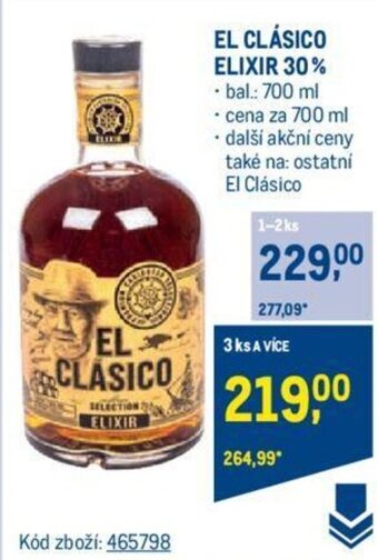 Makro EL CLÁSICO ELIXIR 30% nabídka