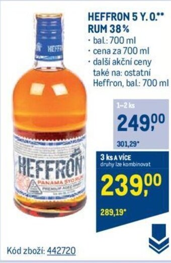 Makro HEFFRON 5 Y. 0.** RUM 38% nabídka