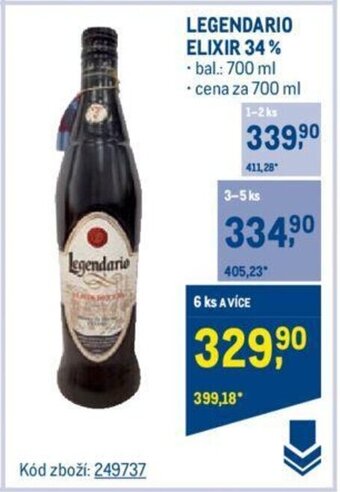 Makro LEGENDARIO ELIXIR 34% nabídka