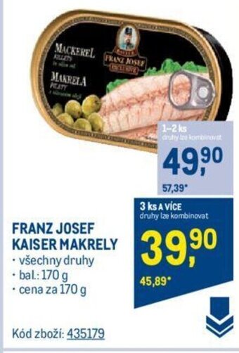 Makro FRANZ JOSEF KAISER MAKRELY nabídka