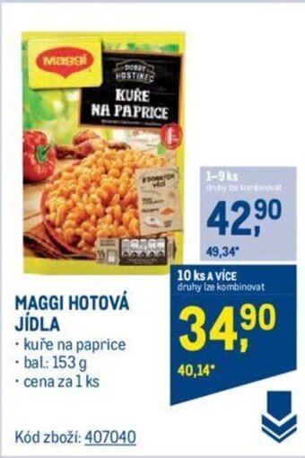 Makro MAGGI HOTOVÁ JÍDLA nabídka