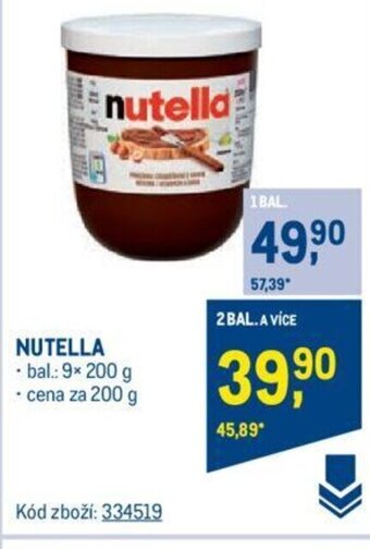 Makro NUTELLA nabídka