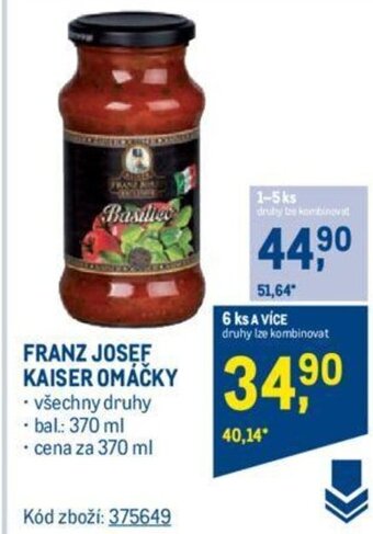 Makro FRANZ JOSEF KAISER OMÁČKY nabídka